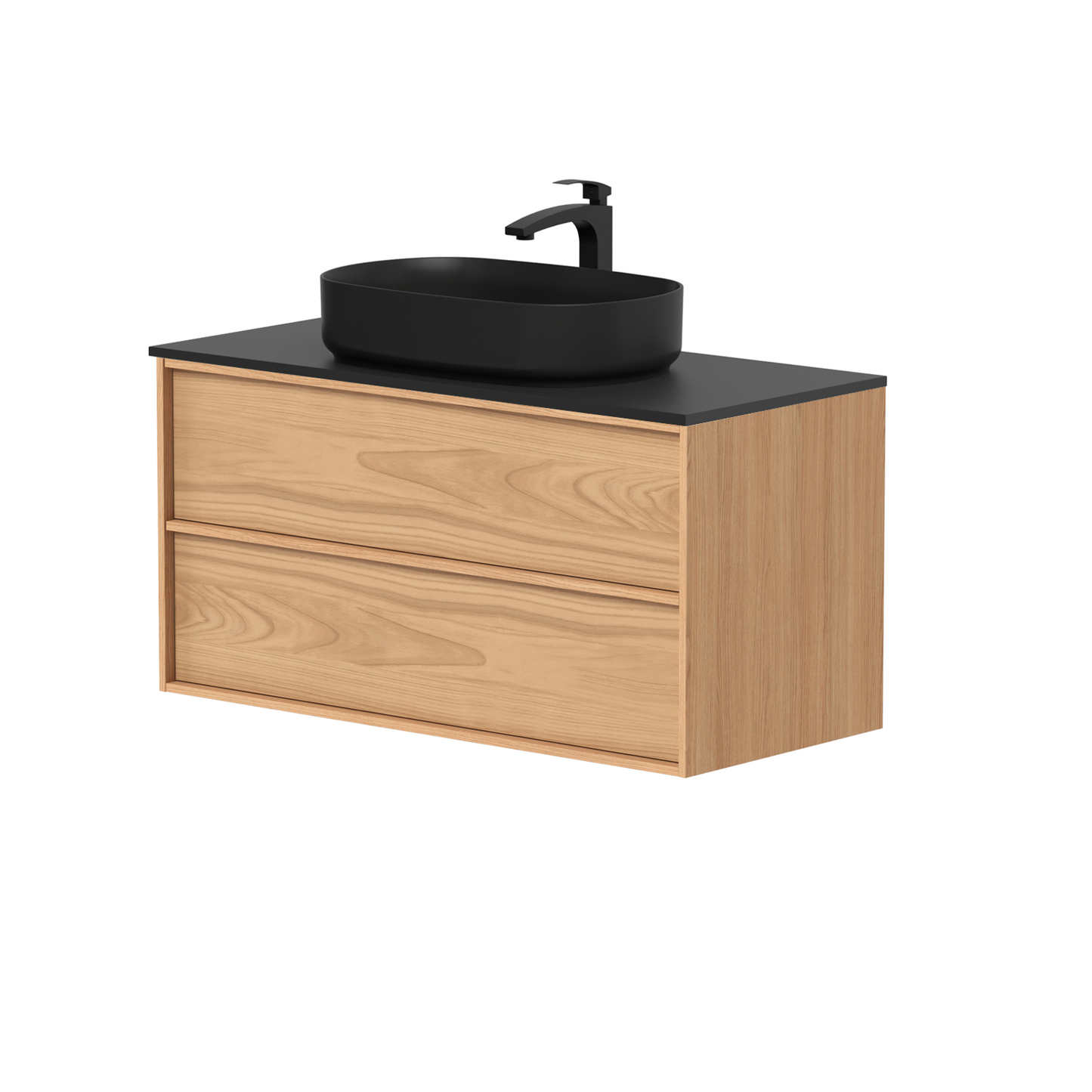 KAMĖ HOME Waschtischunterschrank für Aufsatzwaschbecken mit DEKTON – Variante 6