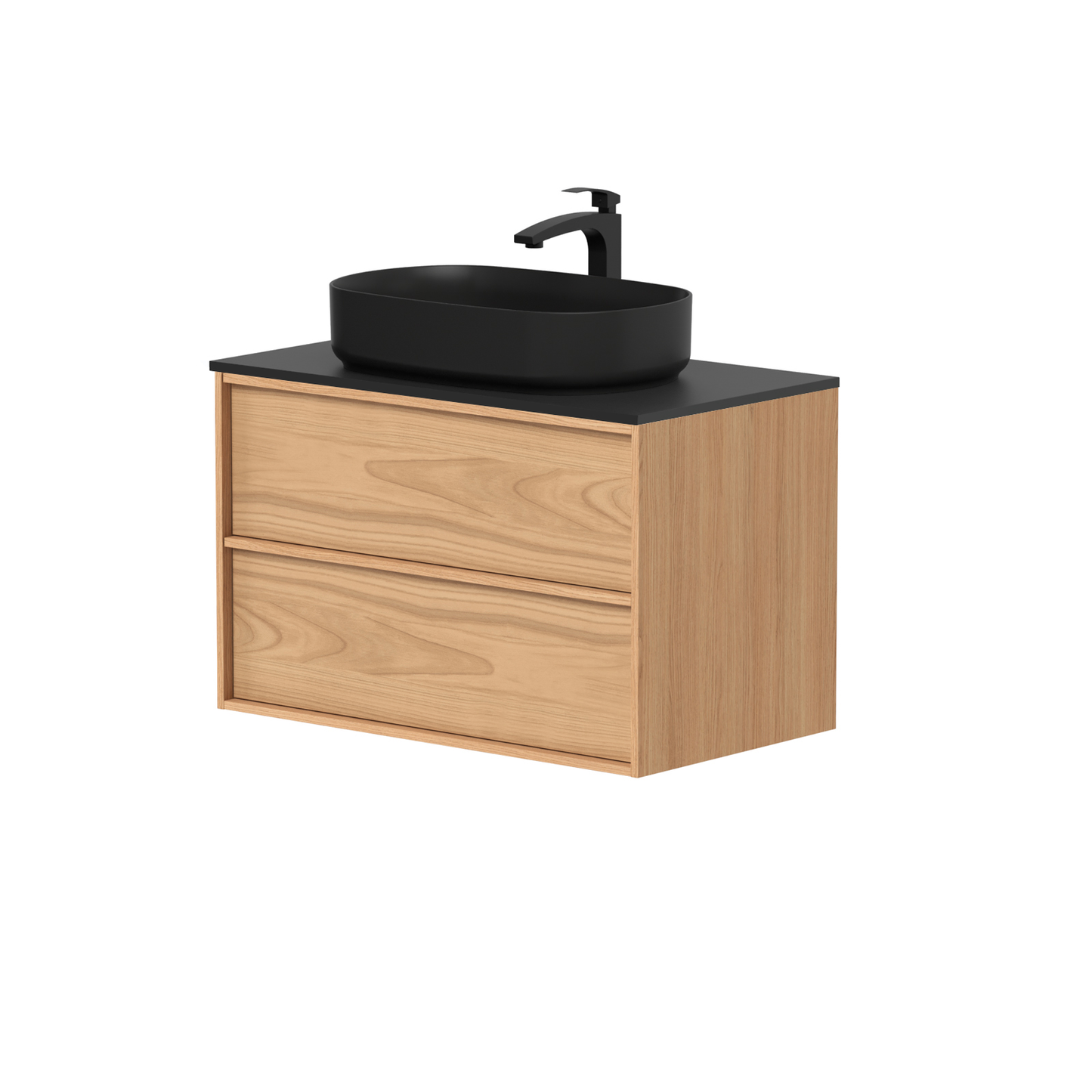 KAMĖ HOME Waschtischunterschrank für Aufsatzwaschbecken mit DEKTON – Variante 7