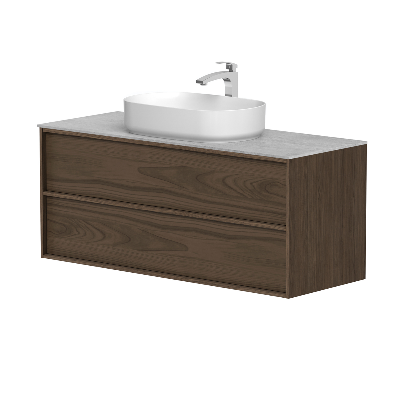 KAMĖ HOME Waschtischunterschrank für Aufsatzwaschbecken mit DEKTON – Variante 1