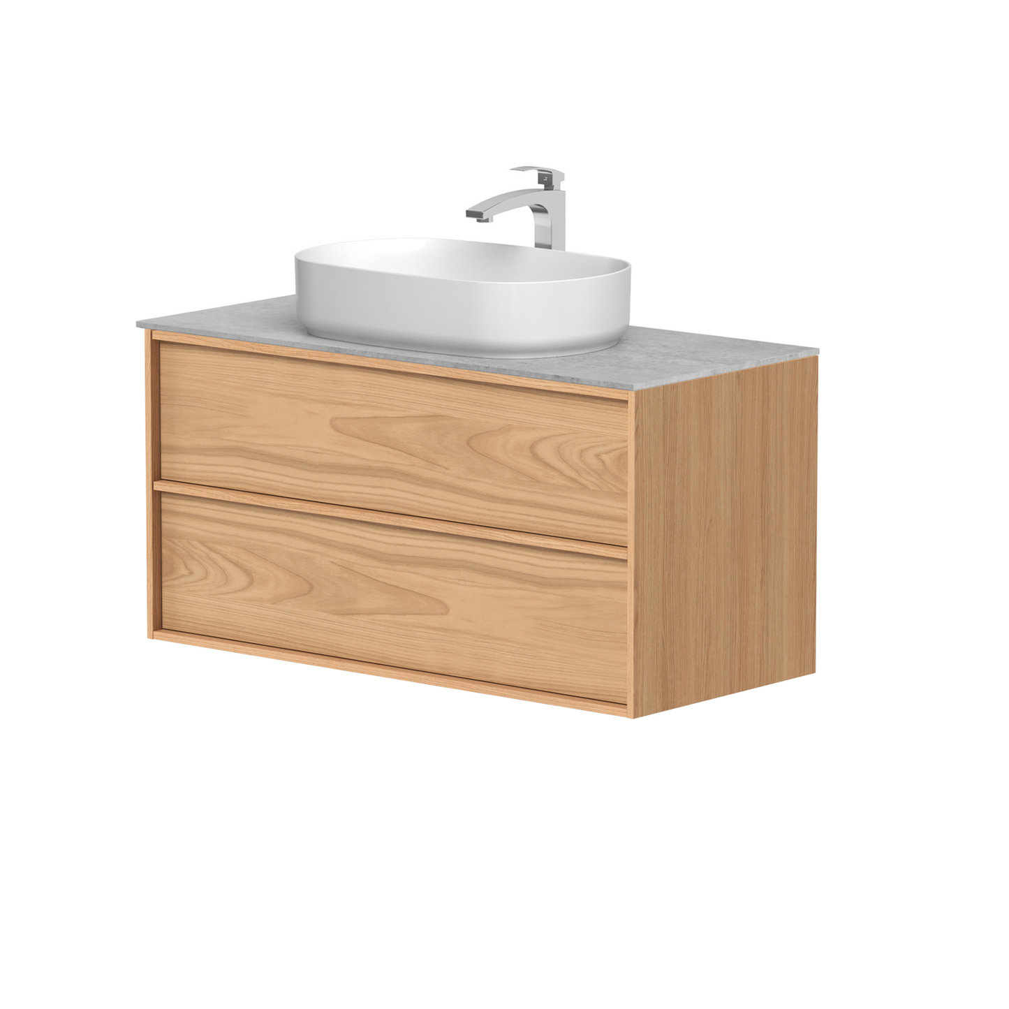 KAMĖ HOME Waschtischunterschrank für Aufsatzwaschbecken mit DEKTON – Variante 4