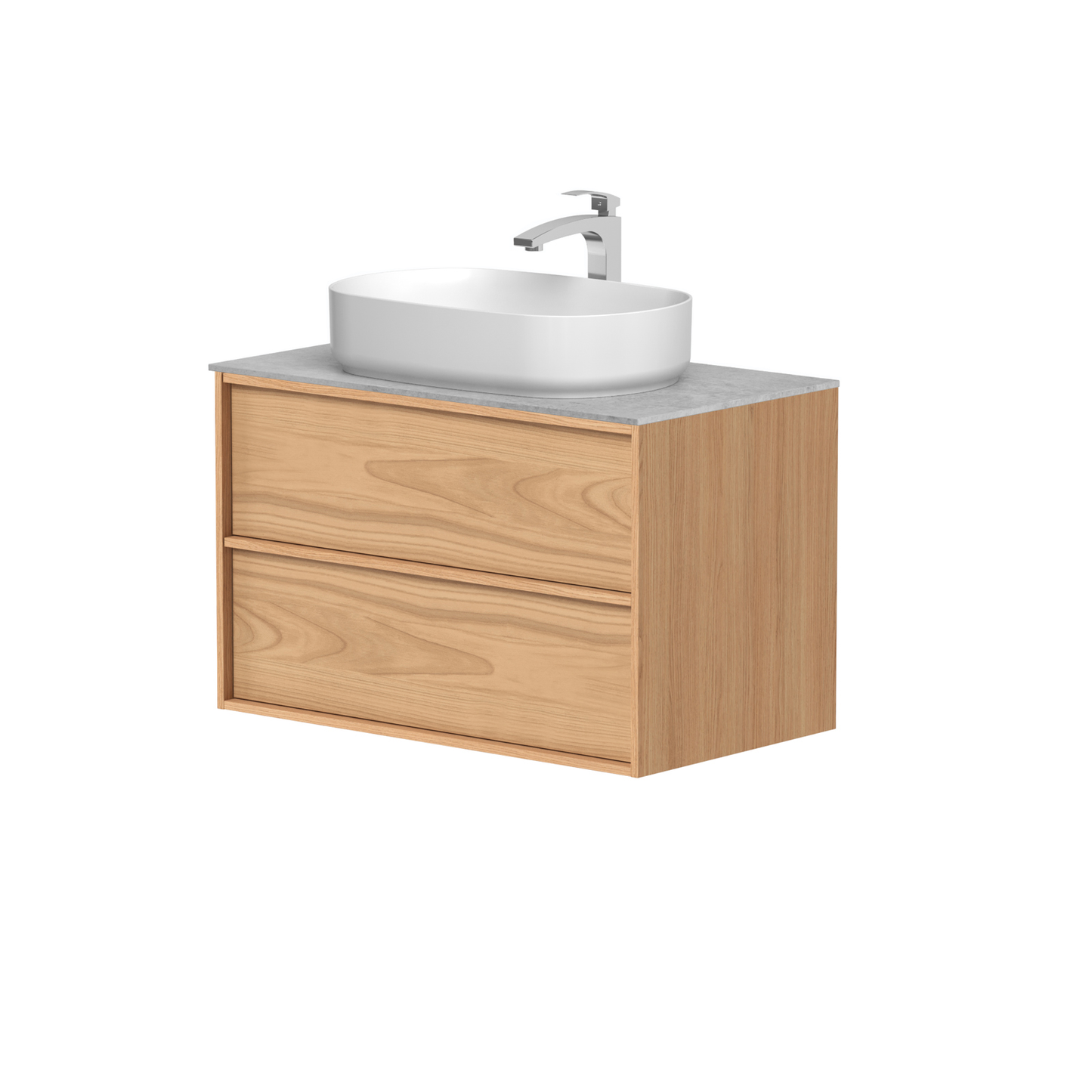 KAMĖ HOME Waschtischunterschrank für Aufsatzwaschbecken mit DEKTON – Variante 6
