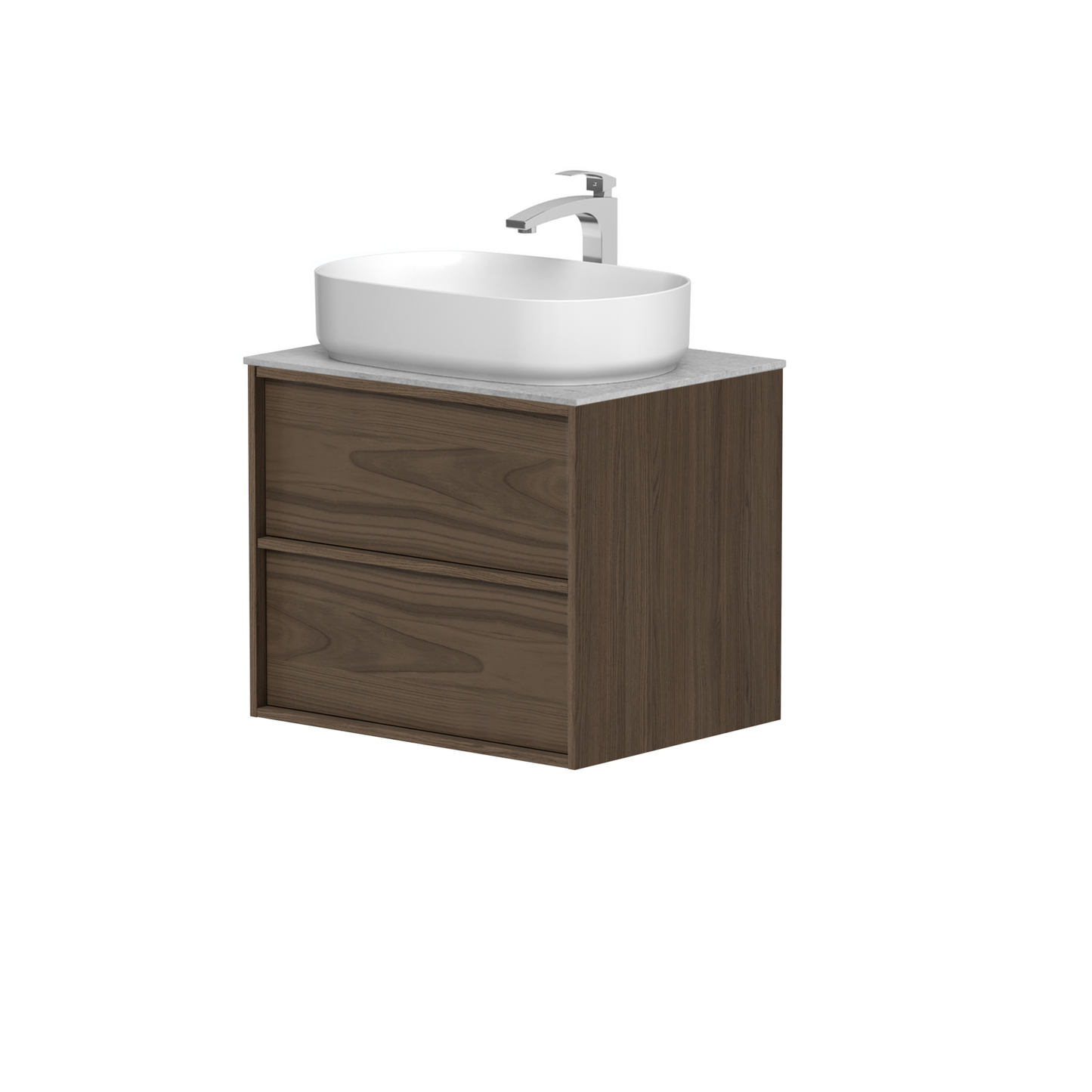 KAMĖ HOME Waschtischunterschrank für Aufsatzwaschbecken mit DEKTON – Variante 7