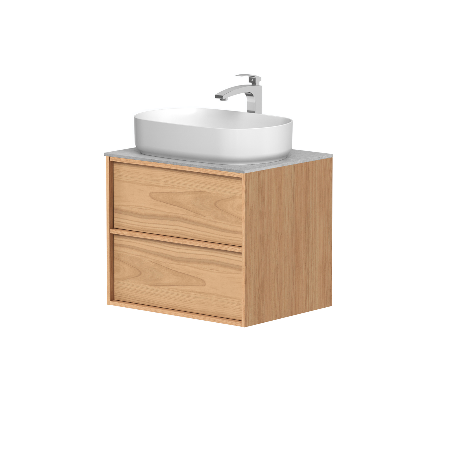 KAMĖ HOME Waschtischunterschrank für Aufsatzwaschbecken mit DEKTON – Variante 8