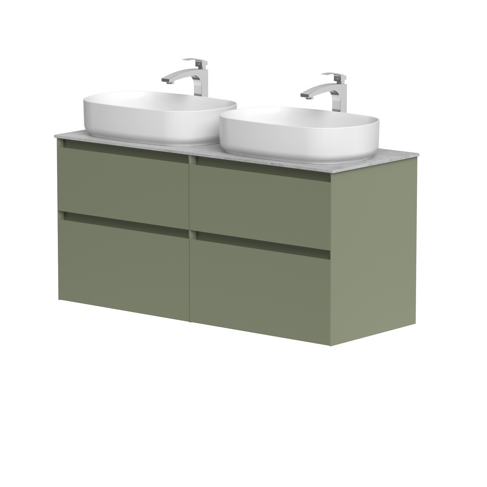 KAMĖ LOFT Waschtischunterschrank für Aufsatzwaschbecken mit DEKTON – Variante 1