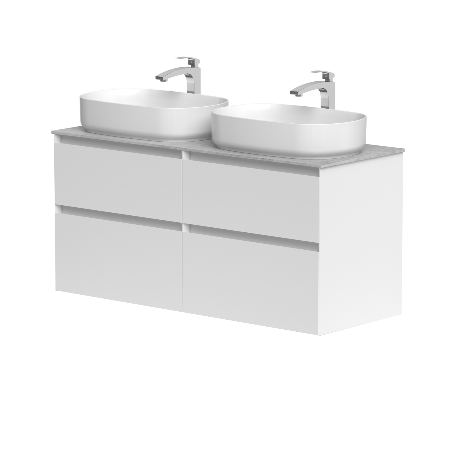 KAMĖ LOFT Waschtischunterschrank für Aufsatzwaschbecken mit DEKTON – Variante 2