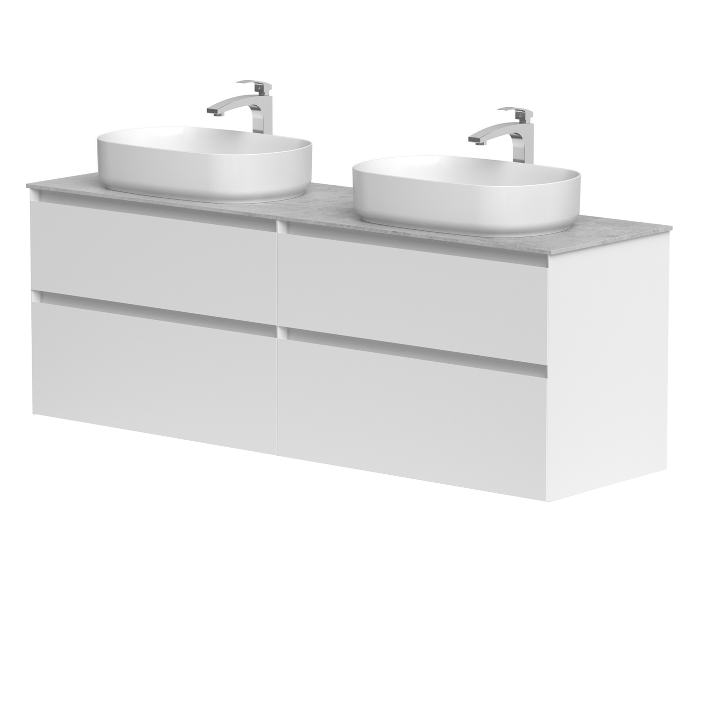 KAMĖ LOFT Waschtischunterschrank für Aufsatzwaschbecken mit DEKTON – Variante 3