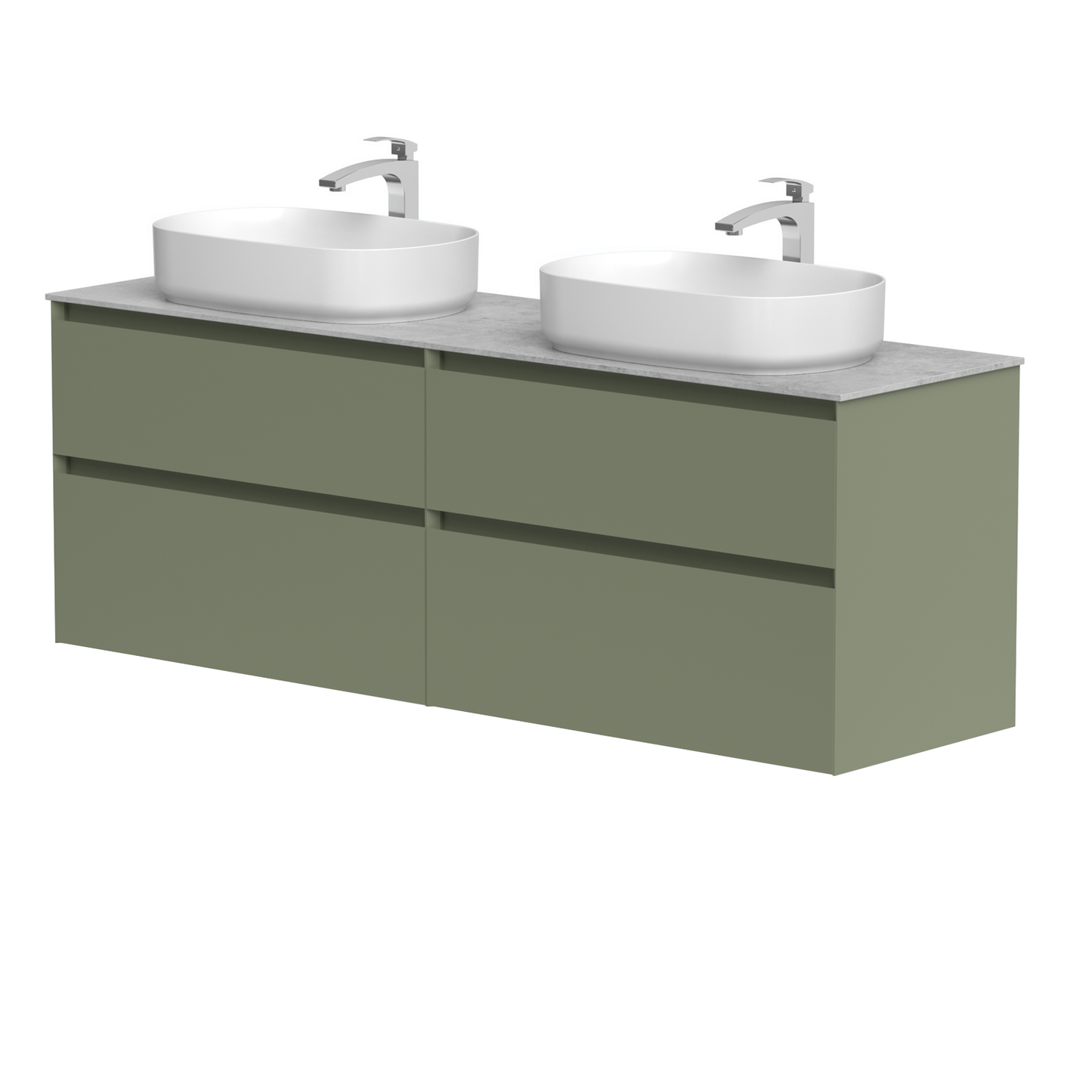 KAMĖ LOFT Waschtischunterschrank für Aufsatzwaschbecken mit DEKTON – Variante 4