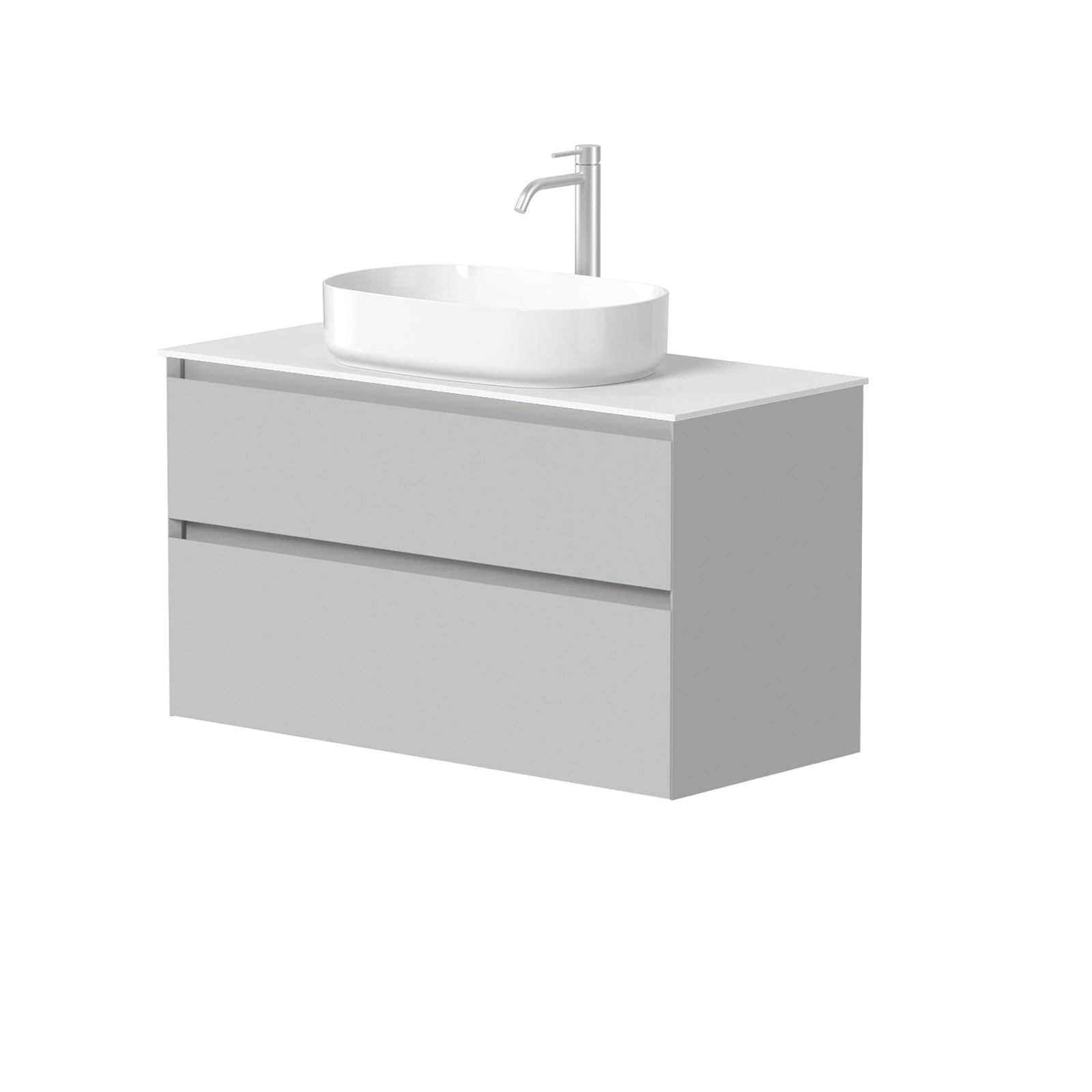 KAMĖ LOFT Waschtischunterschrank für Aufsatzwaschbecken mit CORIAN – Variante 11
