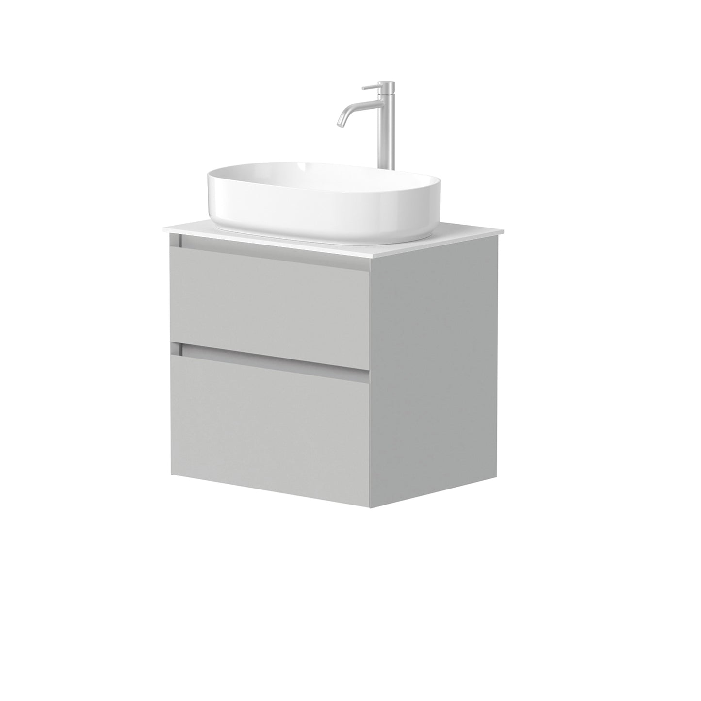 KAMĖ LOFT Waschtischunterschrank für Aufsatzwaschbecken mit CORIAN – Variante 2