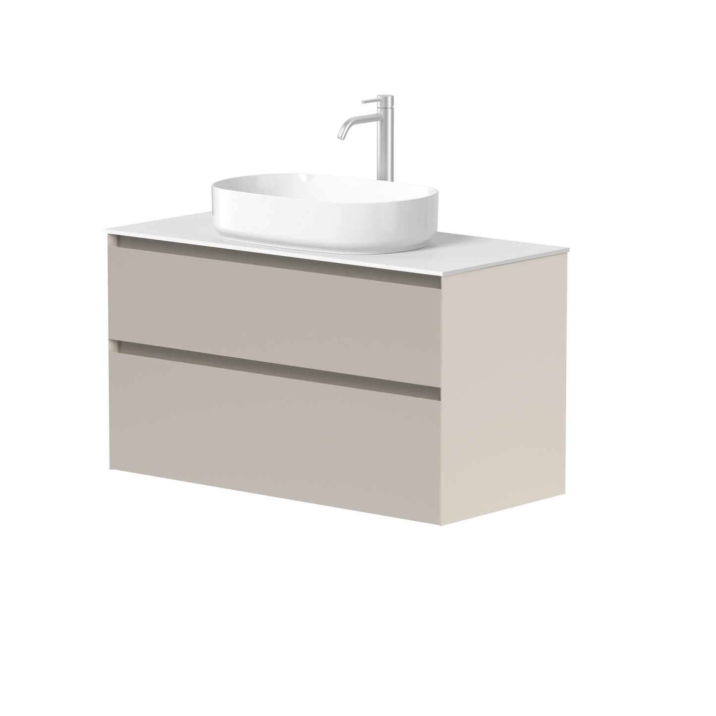 KAMĖ LOFT Waschtischunterschrank für Aufsatzwaschbecken mit CORIAN – Variante 9