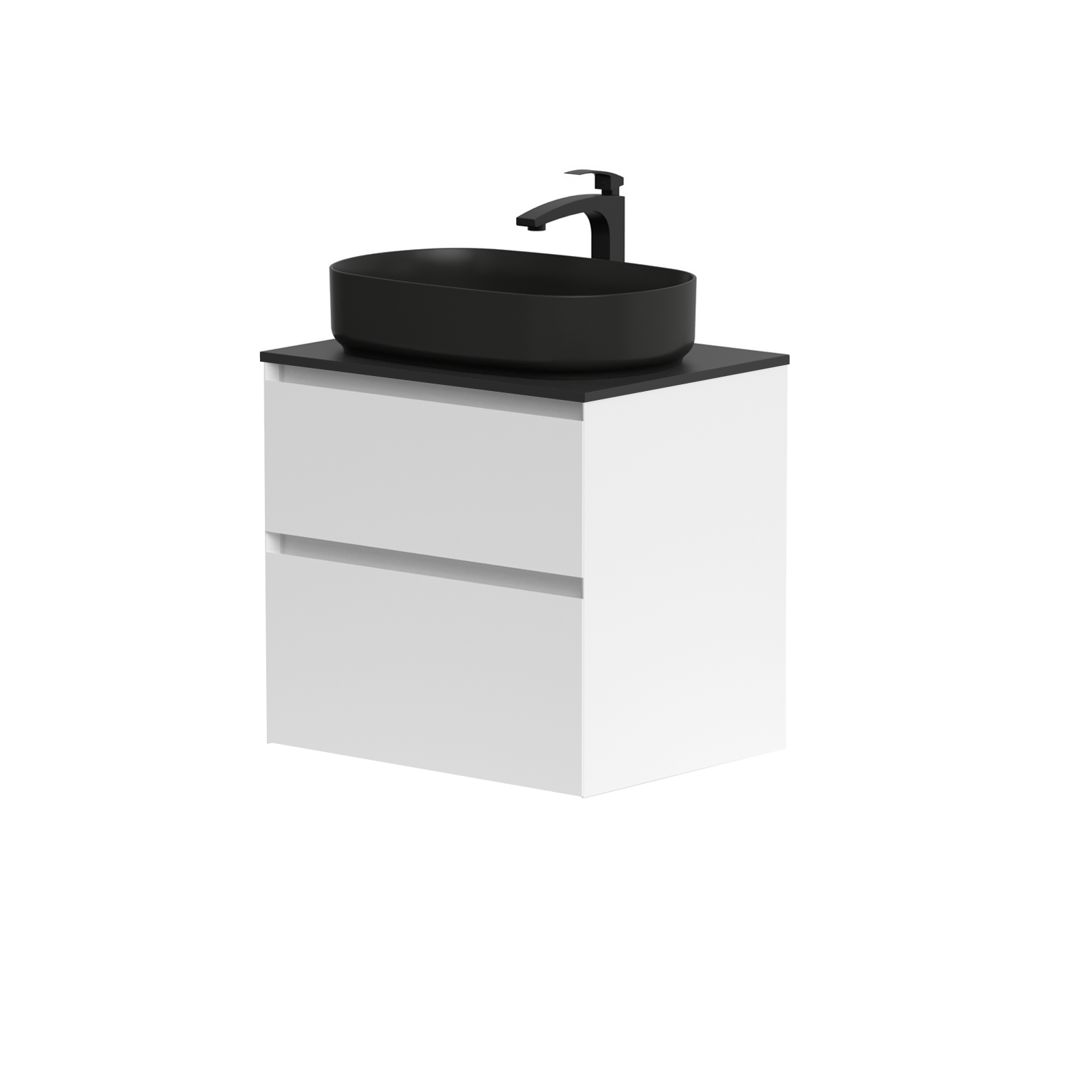 KAMĖ LOFT Waschtischunterschrank für Aufsatzwaschbecken mit DEKTON – Variante 1