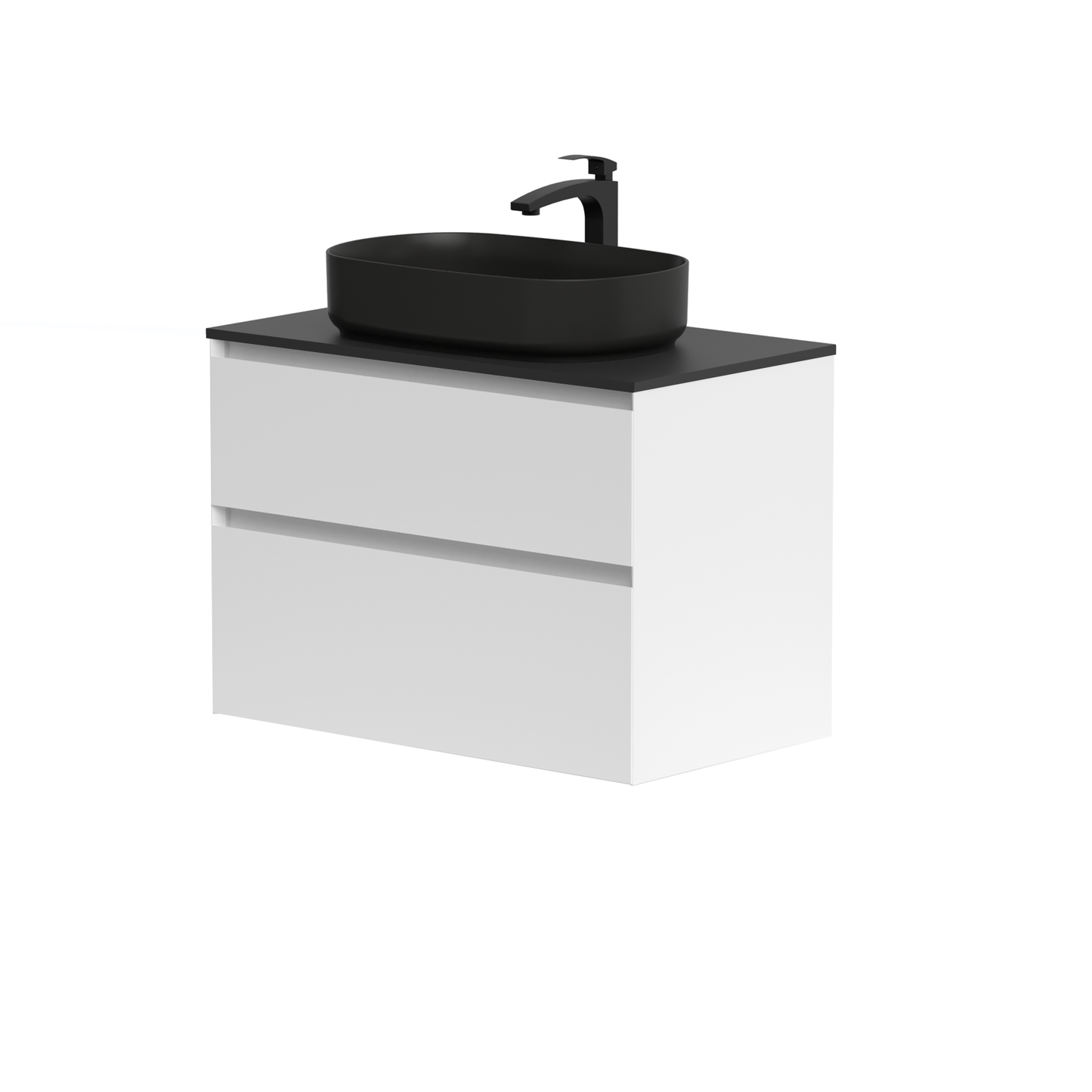 KAMĖ LOFT Waschtischunterschrank für Aufsatzwaschbecken mit DEKTON – Variante 2