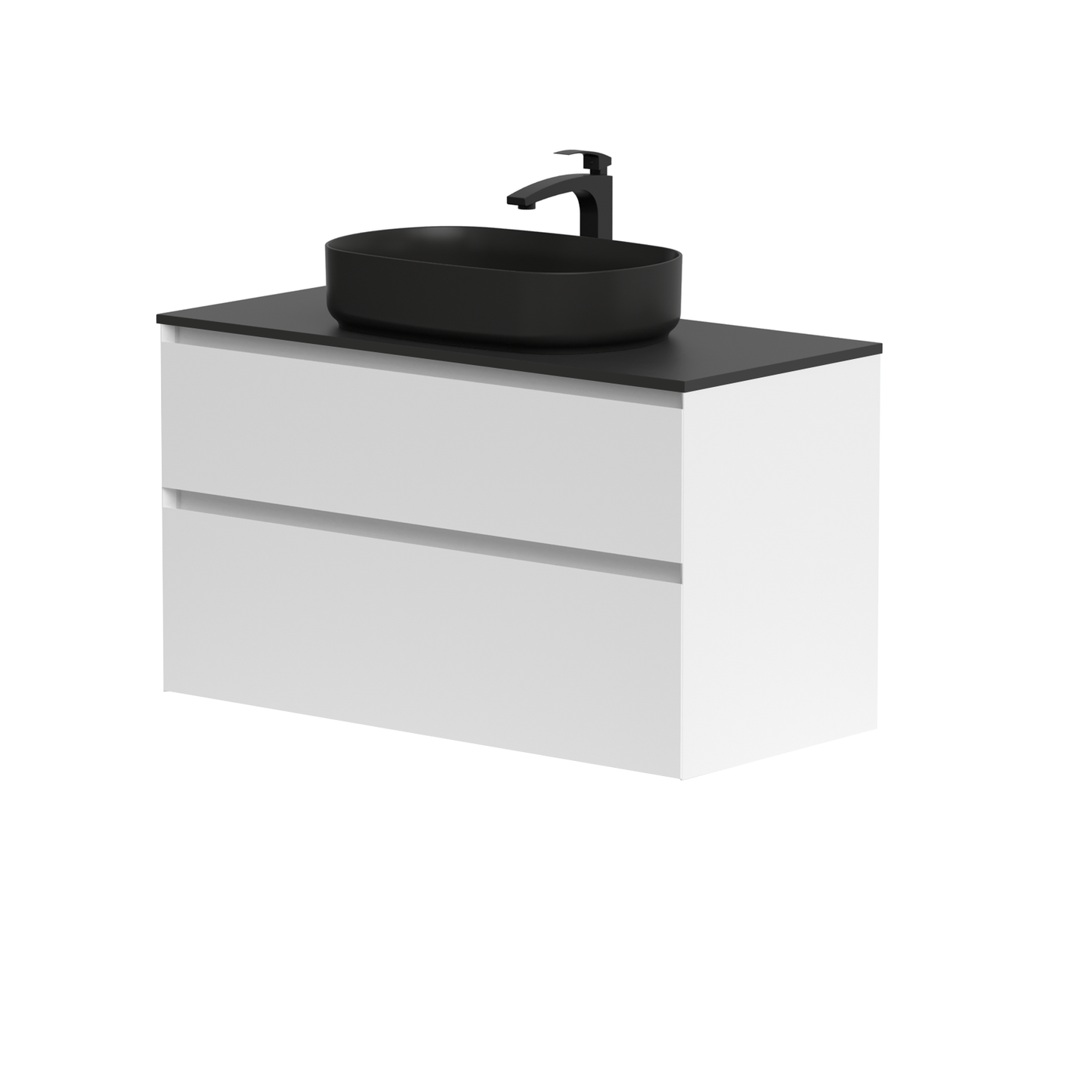 KAMĖ LOFT Waschtischunterschrank für Aufsatzwaschbecken mit DEKTON – Variante 3