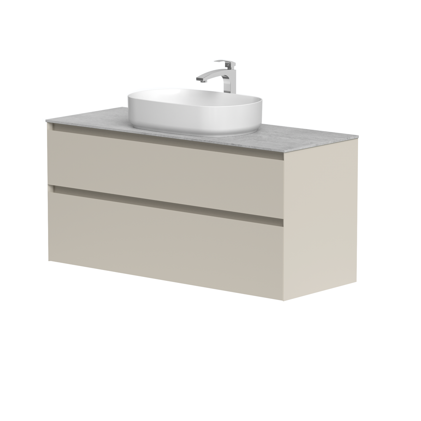 KAMĖ LOFT Waschtischunterschrank für Aufsatzwaschbecken mit DEKTON – Variante 1