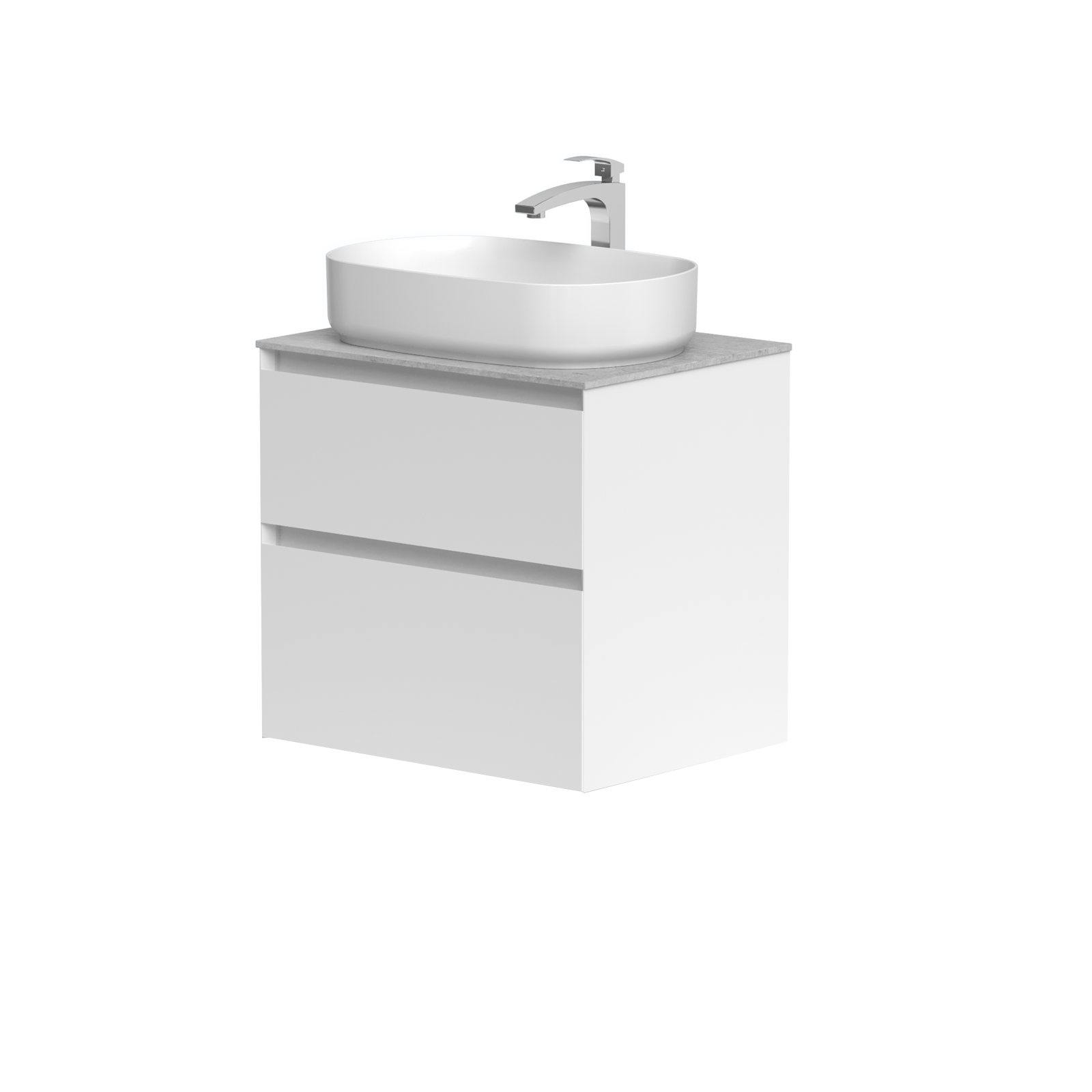 KAMĖ LOFT Waschtischunterschrank für Aufsatzwaschbecken mit DEKTON – Variante 3