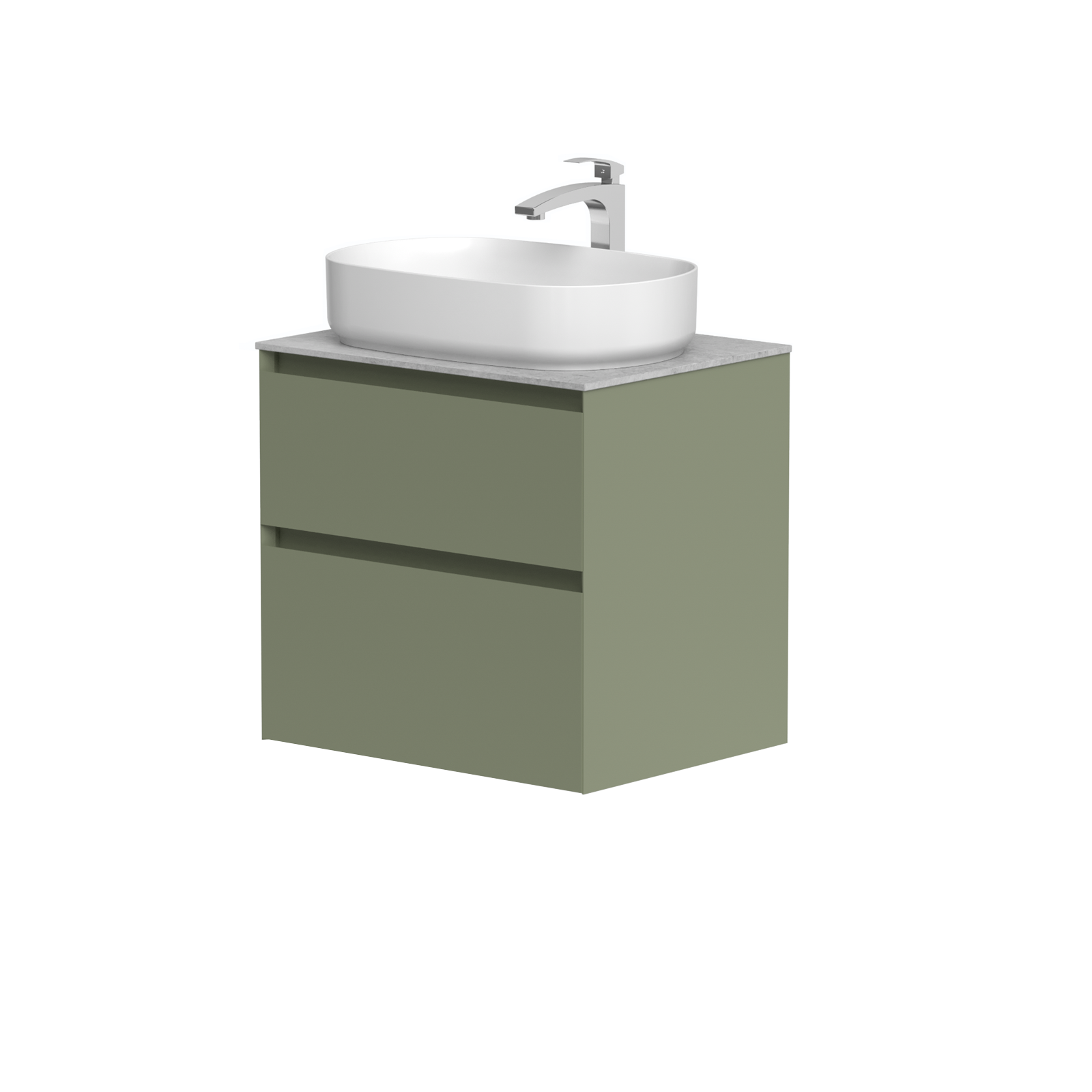 KAMĖ LOFT Waschtischunterschrank für Aufsatzwaschbecken mit DEKTON – Variante 4