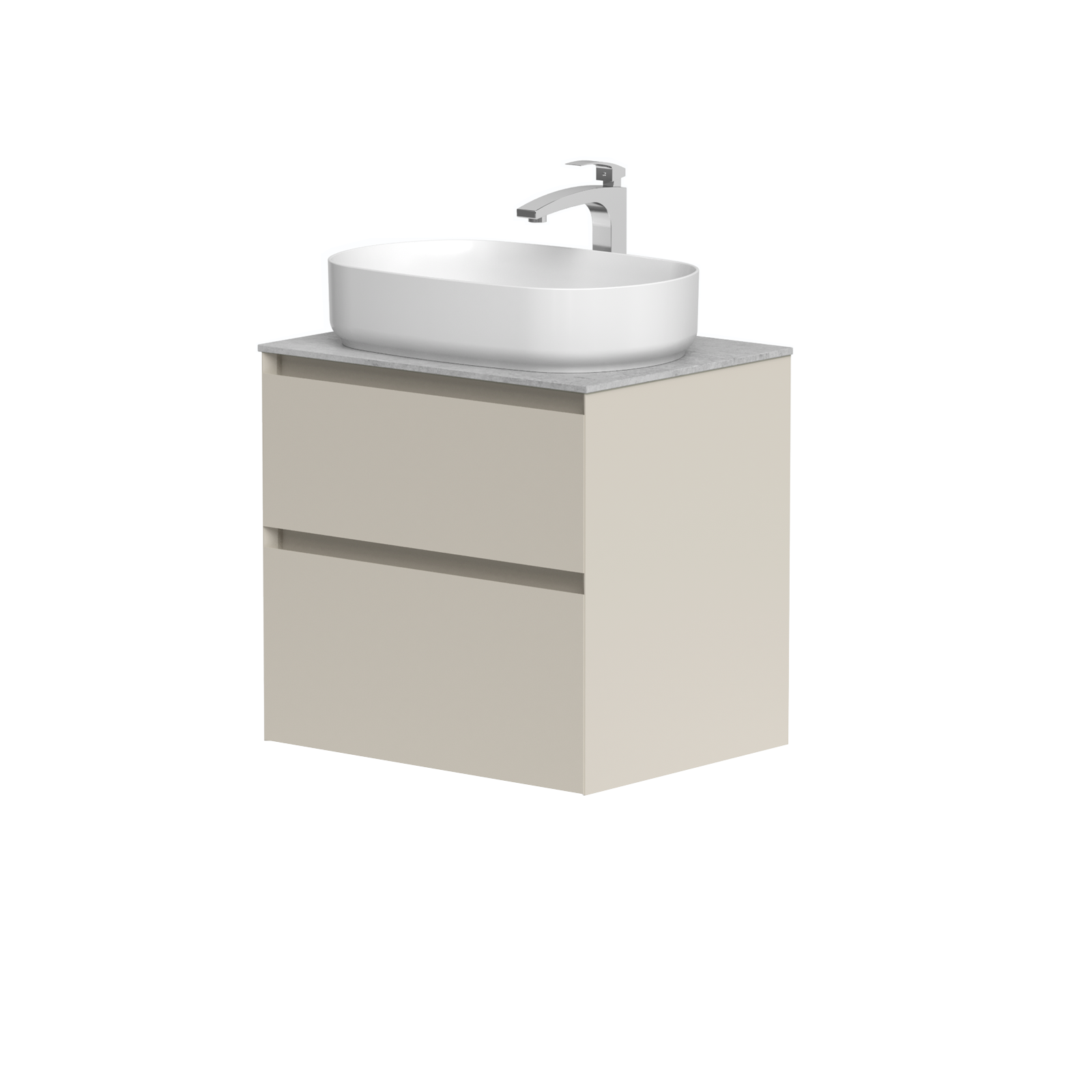 KAMĖ LOFT Waschtischunterschrank für Aufsatzwaschbecken mit DEKTON – Variante 5