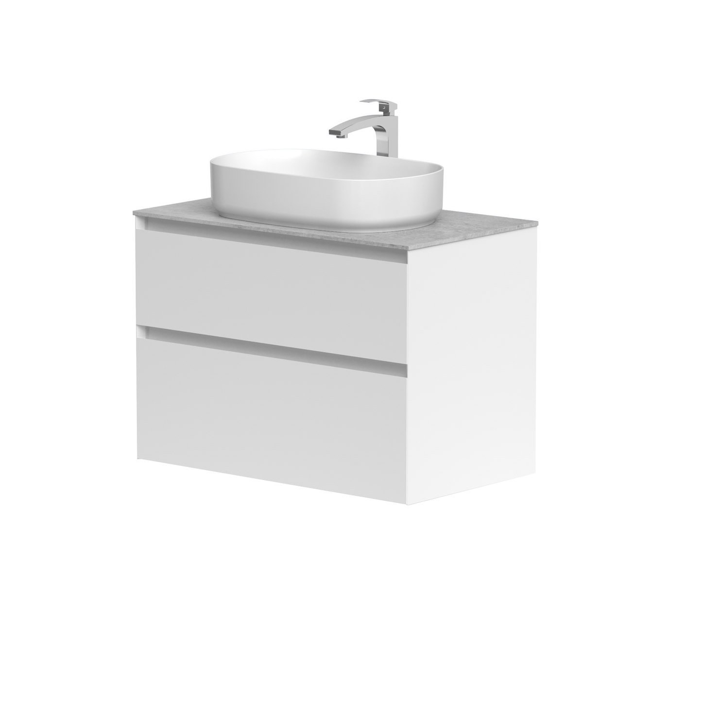 KAMĖ LOFT Waschtischunterschrank für Aufsatzwaschbecken mit DEKTON – Variante 6