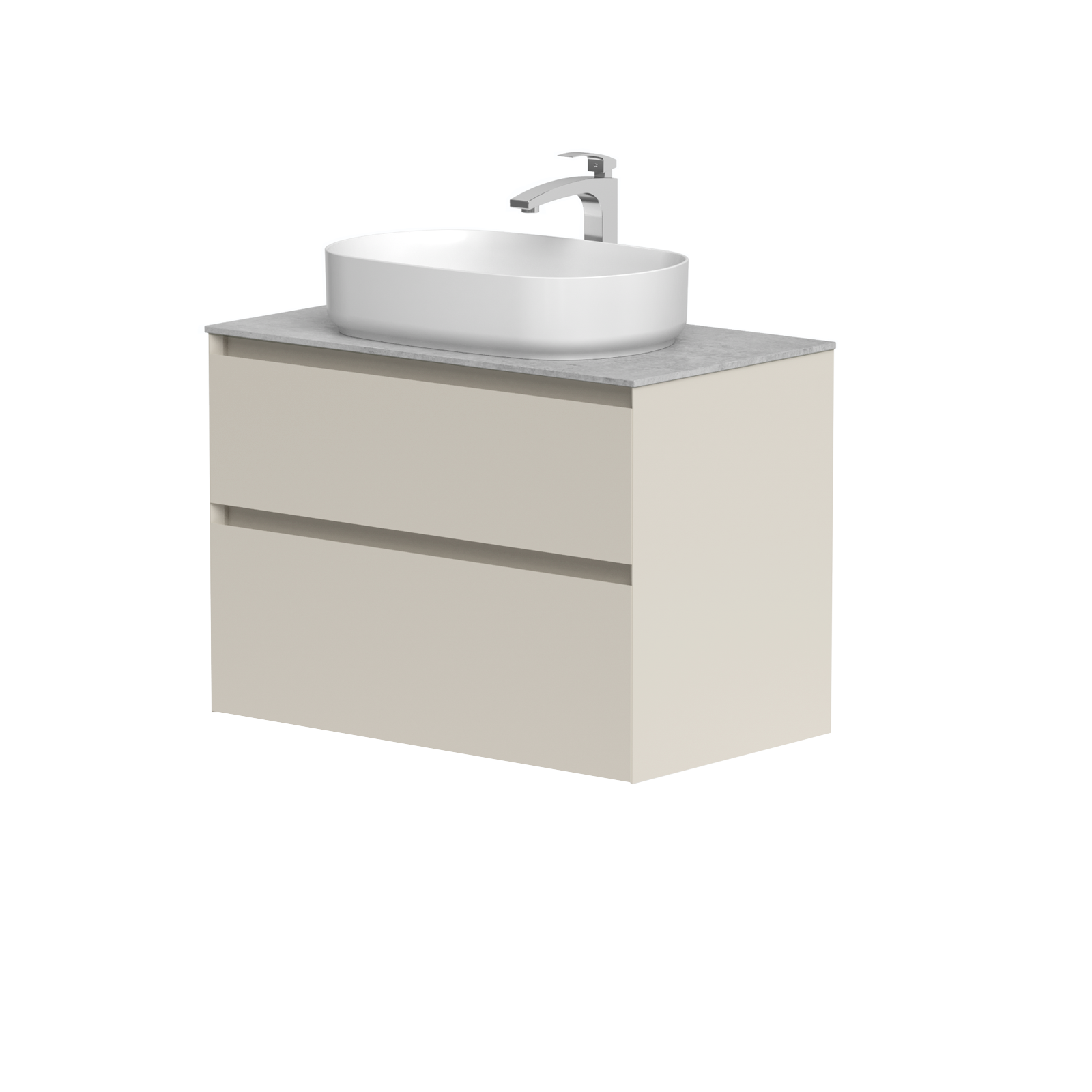 KAMĖ LOFT Waschtischunterschrank für Aufsatzwaschbecken mit DEKTON – Variante 7