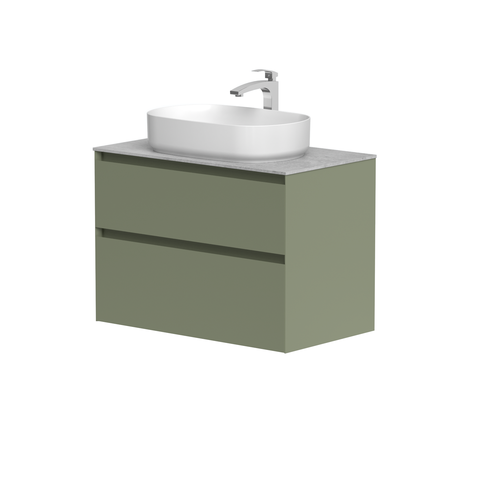 KAMĖ LOFT Waschtischunterschrank für Aufsatzwaschbecken mit DEKTON – Variante 8