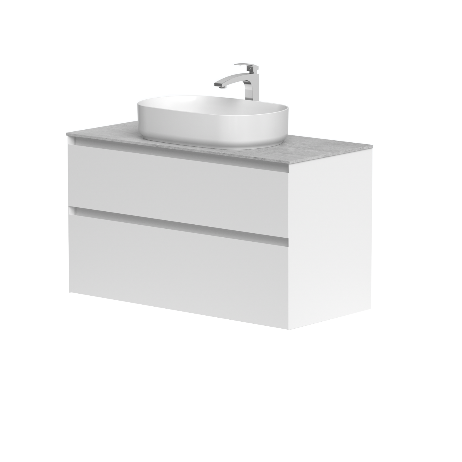 KAMĖ LOFT Waschtischunterschrank für Aufsatzwaschbecken mit DEKTON – Variante 9