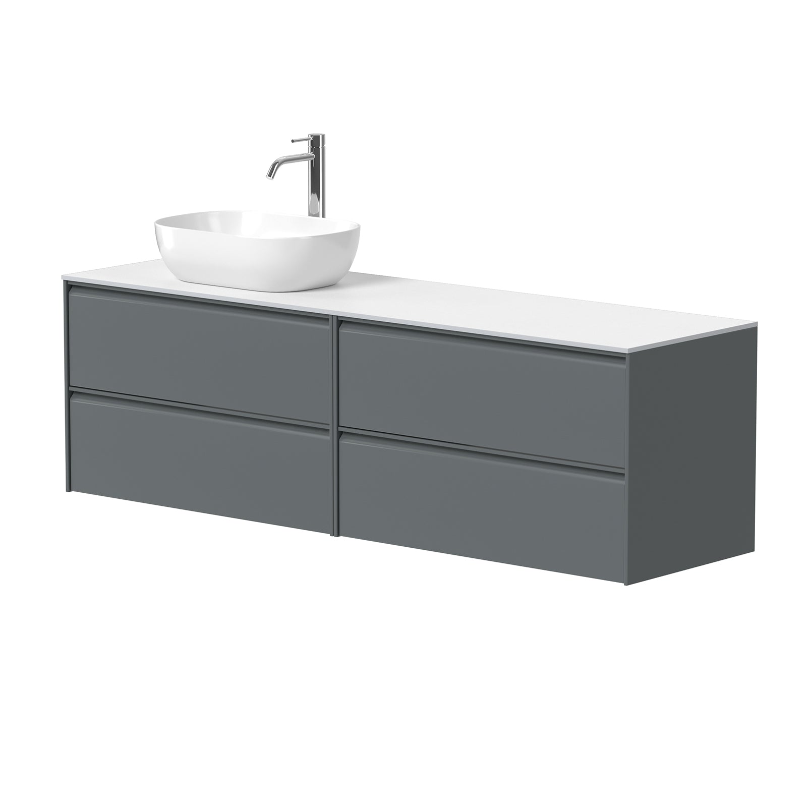 KAMĖ MOON Waschtischunterschrank für Aufsatzwaschbecken mit OVALO – Variante 6