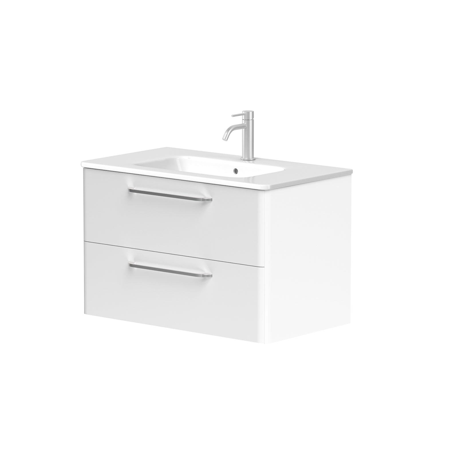 KAMĖ SOFT Waschtischunterschrank mit Waschbecken – Chromgriffe – Variante 2