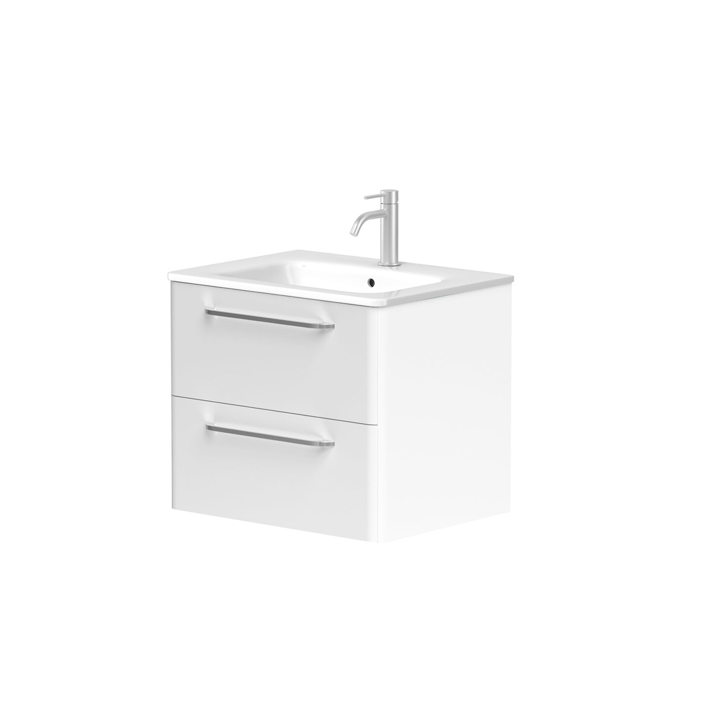 KAMĖ SOFT Waschtischunterschrank mit Waschbecken – Chromgriffe – Variante 4