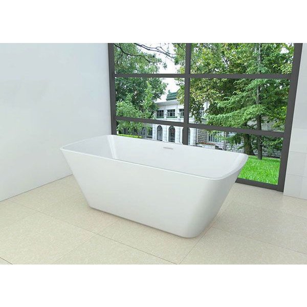 Larx freistehende Badewanne Acryl 170 x 78 x 63 cm weiß